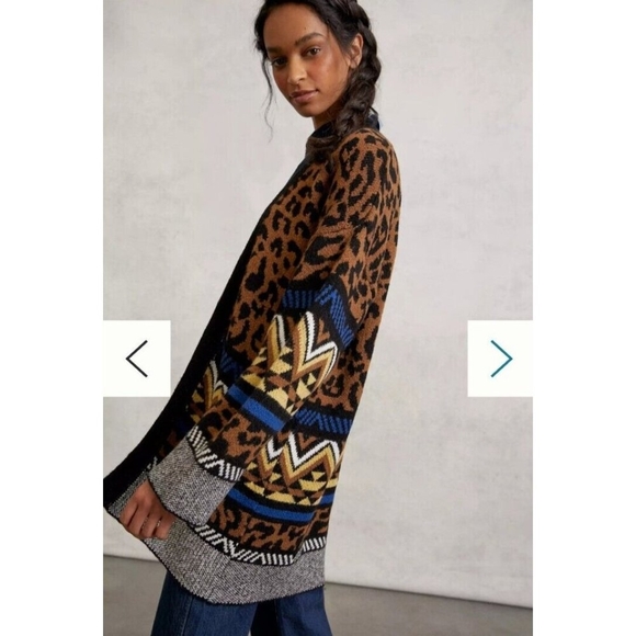 Anthropologie Marseille Leopard Cardigan Size XS - Picture 10 of 13